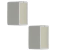 cyclingcolors 2x Terminale per binario per tenda 24 x 16 mm in poliammide bianco Accessorio Giunzione Finestra Tenda Bovindo Apertura Chiusura