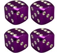 cyclingcolors 4x Cappucci delle valvole cappuccio tappi valvola forma di dado in alluminio Schrader per pneumatici bici moto auto auto quad monopattino, viola