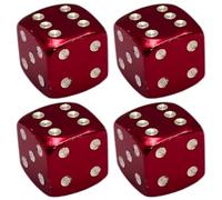 cyclingcolors 4x Cappucci delle valvole cappuccio tappi valvola forma di dado in alluminio Schrader per pneumatici bici moto auto auto quad monopattino, rosso