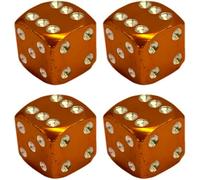 cyclingcolors 4x Cappucci delle valvole cappuccio tappi valvola forma di dado in alluminio Schrader per pneumatici bici moto auto auto quad monopattino, arancione