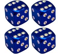 cyclingcolors 4x Cappucci delle valvole cappuccio tappi valvola forma di dado in alluminio Schrader per pneumatici bici moto auto auto quad monopattino, blu