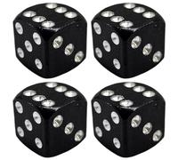 cyclingcolors 4x Cappucci delle valvole cappuccio tappi valvola forma di dado in alluminio Schrader per pneumatici bici moto auto auto quad monopattino, nero