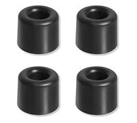 cyclingcolors 4x fermaporta in pvc nero da avvitare tappi per porta protegge pareti e superfici protezione otturatore cancello armadio (Ø25mm)