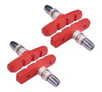cyclingcolors 4x pattini freno bici 70mm V-BRAKE ganasce pastiglie con vite bicicletta freni ricambio, rosso