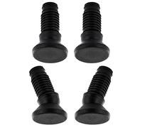 cyclingcolors 4x Piedi regolabile tappo plastica piedino piede tondo tubi sedia mobili nero (30/16mm)