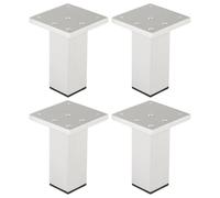 cyclingcolors 4x Piedini Gambe per mobili 38 x 38 mm altezza 120 mm in alluminio universali per divano armadio cucina bagno cromo opaco