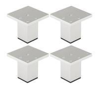 cyclingcolors 4x Piedini Gambe per mobili 38 x 38 mm altezza 60 mm in alluminio universali per divano armadio cucina bagno cromo opaco