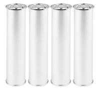 cyclingcolors 4x Piedini Gambe per mobili Ø50 mm altezza 150 mm in alluminio con regolazione 7 mm universali per divano armadio cucina bagno cromo opaco
