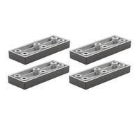 cyclingcolors 4x Piedini Gambe per mobili 80 x 30 mm altezza 10 mm in plastica universali per divano armadio cucina bagno nero
