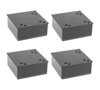 cyclingcolors 4x Piedini Gambe per mobili 80 x 80 mm altezza 35 mm in alluminio universali per divano armadio cucina bagno nero opaco
