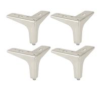cyclingcolors 4x Piedini Gambe per mobili altezza 100 mm in metallo universali per divano armadio cucina bagno finitura inox