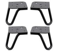 cyclingcolors 4x Piedini Gambe per mobili altezza 103 mm in metallo universali per divano armadio cucina bagno nero opaco
