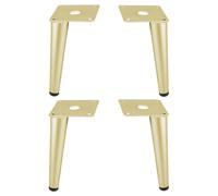 cyclingcolors 4x Piedini Gambe per mobili altezza 150 mm in metallo universali per divano armadio cucina bagno oro spazzolato