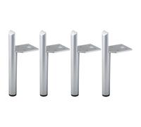 cyclingcolors 4x Piedini Gambe per mobili altezza 150 mm in metallo universali per divano armadio cucina bagno cromo opaco