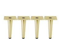 cyclingcolors 4x Piedini Gambe per mobili altezza 150 mm in metallo universali per divano armadio cucina bagno oro spazzolato