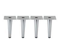 cyclingcolors 4x Piedini Gambe per mobili altezza 150 mm in metallo universali per divano armadio cucina bagno cromo opaco