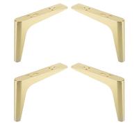 cyclingcolors 4x Piedini Gambe per mobili altezza 150 mm in metallo universali per divano armadio cucina bagno oro spazzolato