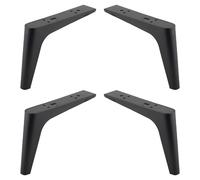 cyclingcolors 4x Piedini Gambe per mobili altezza 150 mm in metallo universali per divano armadio cucina bagno nero opaco