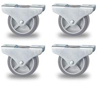 cyclingcolors 4x Rotelle per mobili piccole 25mm pivotanti gomma ruote 25kg per ruota
