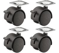 cyclingcolors 4x Rotelle per mobili piccole 30mm pivotanti con freno ruote 20kg per ruota
