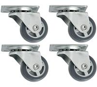 cyclingcolors 4x Rotelle per mobili piccole 30mm pivotanti gomma ruote 30kg per ruota