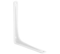 cyclingcolors 4x staffa console rigida in acciaio per mensola da avvitare supporto mobile rinforzo murale universale fissaggio ripiano 200 x 250 mm bianco
