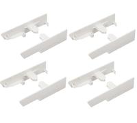 cyclingcolors 4x Supporto frontale cassetto bianco da 140 mm per cassetti interni con guida frontale rotonda, guida per cassetti per mobili da cucina