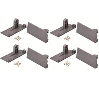 cyclingcolors 4x Supporto frontale per cassetto grigio da 86 mm per cassetti interni con guida frontale rotonda, guida per cassetto mobile da cucina