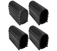 cyclingcolors 4x Tappo terminale piede tavolo ovale 40 x 20 mm plastica resistente nero per uso interno esterno mobili domestici commerciali industriali collettività