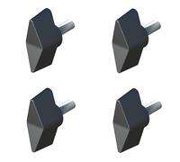 cyclingcolors 4x vite a farfalla M4x30 ad alette acciaio con testa plastica