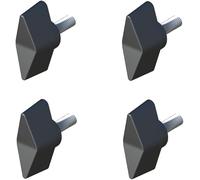 cyclingcolors 4x vite a farfalla M6x25 ad alette acciaio con testa plastica