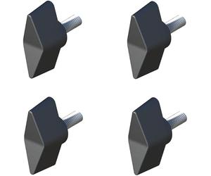 cyclingcolors 4x vite a farfalla M6x25 ad alette acciaio con testa plastica