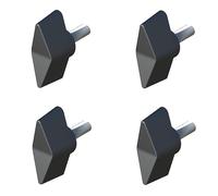 cyclingcolors 4x vite a farfalla M6x30 ad alette acciaio con testa plastica