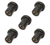 cyclingcolors 5x Dadi gomma rondelle copertura carenatura antivibranti moto ad espansione dado, M6 (LR)