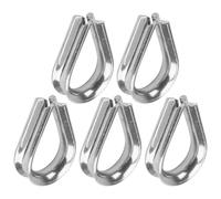 cyclingcolors 5x Ditale Occhiello per Cavo Filo Fune in Acciaio Zincate Redance per Funi Metalliche Ditali Occhielli, 4mm