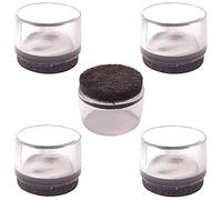 cyclingcolors 5x Gommini per Sedie Rotondi Tappi Piedini Feltrini Antiscivolo Anti-graffio Trasparenti Piedi per Mobili (Ø25mm)