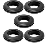cyclingcolors 5x passacavo in gomma nero gommini elettrico guarnizione anello fori filo spina cavo tappo (D1 = 15 x d =12 x H1 = 1.5 mm)