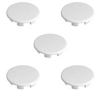 cyclingcolors 5x Tappi per Fori Plastica Tappini Bianchi a Scatto Chiusura Fori Copriforo Chiudere Buchi Mobili Fori Trapanati, Ø24mm