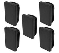cyclingcolors 5x Tappi Terminale Rettangolare a Lamelle Plastica Tappo per Tubo Copriforo Nero Mobilia Piede Tubi Sedie Tavoli, 50x10mm