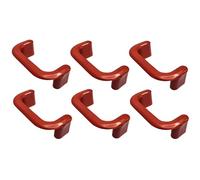 cyclingcolors 6x Maniglia per mobile interasse 64 mm in plastica - per ante cucina, armadi, cassetti, credenze, mobili casa - rosso