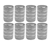 cyclingcolors 8x Cappucci delle valvole cappuccio tappi valvola in alluminio Schrader per pneumatici bici moto auto auto quad monopattino, argento