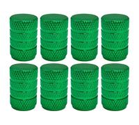 cyclingcolors 8x Cappucci delle valvole cappuccio tappi valvola in alluminio Schrader per pneumatici bici moto auto auto quad monopattino, verde