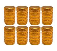 cyclingcolors 8x Cappucci delle valvole cappuccio tappi valvola in alluminio Schrader per pneumatici bici moto auto auto quad monopattino, oro