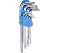 cyclingcolors 9PCS Set di Chiavi a TORX Dimensione T10 T15 T20 T25 T27 T30 T40 T45 T50 Acciaio Cr-V Strumento di Riparazione