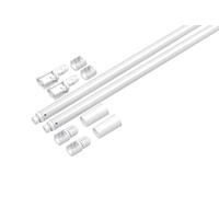 cyclingcolors Binario scorrevole superiore rotondo da 270 mm, bianco, set, guida per cassetti, mobili