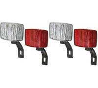 cyclingcolors Catarifrangenti riflettori Anteriore Bianco + Posteriore Rosso Bici Bicicletta Universale Angolo Regolabile MTB (Confezione da 2)
