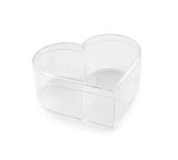 cyclingcolors contenitori di plastica con coperchio trasparente forma di cuore Piccoli Flaconi da Viaggio trasparente con tappo Bottiglia aereo 9,5 x 11 x 4,5 cm