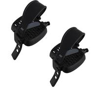 cyclingcolors Coppia di pedali per cyclette fissa, 9/16" x 14 mm, neri, cinturino regolabile