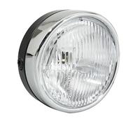 cyclingcolors fanale anteriore scooter moto ciclomotore compatibile con peugeot 103 mbk 51 140mm calotta cromata nera