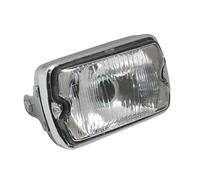 cyclingcolors fanale luce anteriore universale rettangolare cromata per scooter, moto e ciclomotore